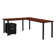 Kee Corner L Shaped Desk with Pedestal Drawer Top