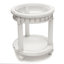 Monaco - Table de bout ronde - Insertion de palmiers - Finition blanche