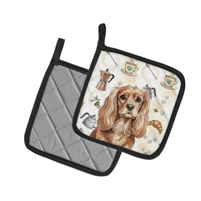 Paire de poignées Ruby Cavalier Spaniel