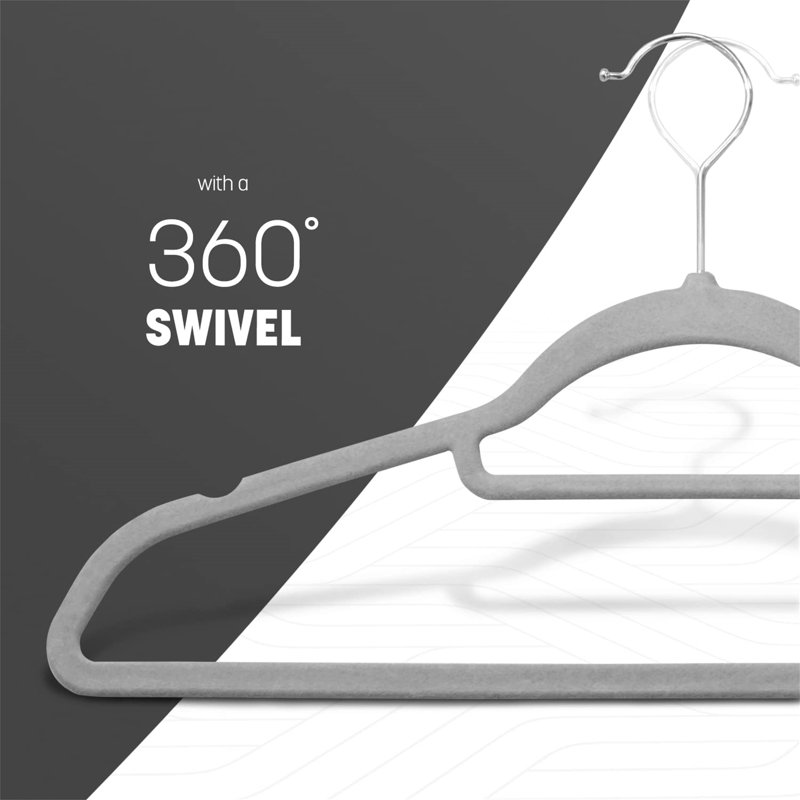 Balbuena Velvet Standard Hanger, Grey