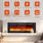 Electric Fireplace Insert Wall Mounted & Recessed, 40 Inch Indoor Fireplace Heater With Remote, 12 Flame Colors, Faux Log & Crystal, LED Fireplace For Living Room, Wall Fireplace Electric-1590123910-1590123909