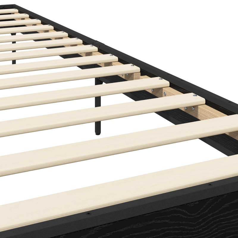 Bed Frame, Black Oak