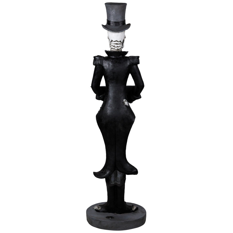 Skeleton Butler Holding Tray Halloween Figure - 4.5'