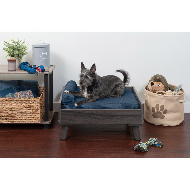 Elevated Dog Bed Frame for Pet Beds, Medium, Gray Wash