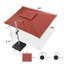Parasol rectangulaire en porte-à-faux 9,84 pi x 13,11 pi Sim, rouge-158789691