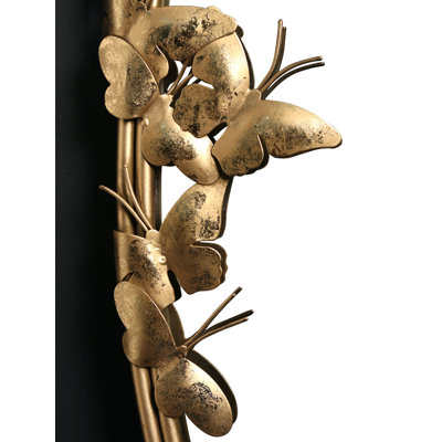  Iron Frame Butterfly Ovel Shape Large Mirror With : Decorative Home Decor