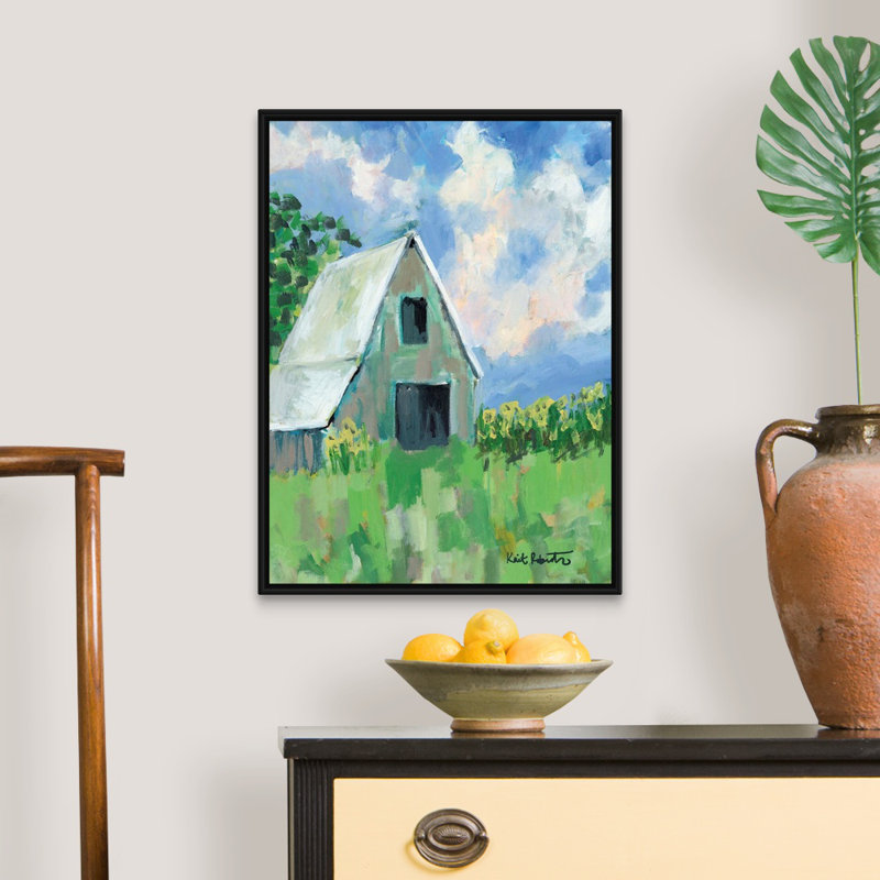 « June Fields » par Kait Roberts-impression sur toile, Toile avec cadre noir, H 26 po x l 20 po x P 1,75 po