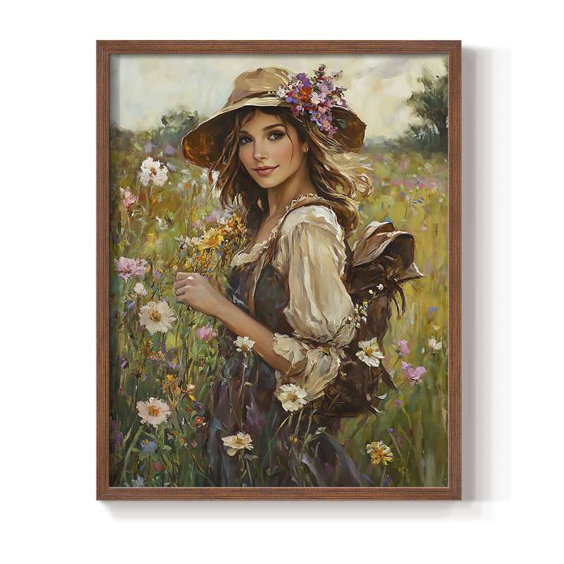 Reproduction encadrée WOMEN Series CCL XXXV - bois massif, Noyer, H 21 po x l 17 po