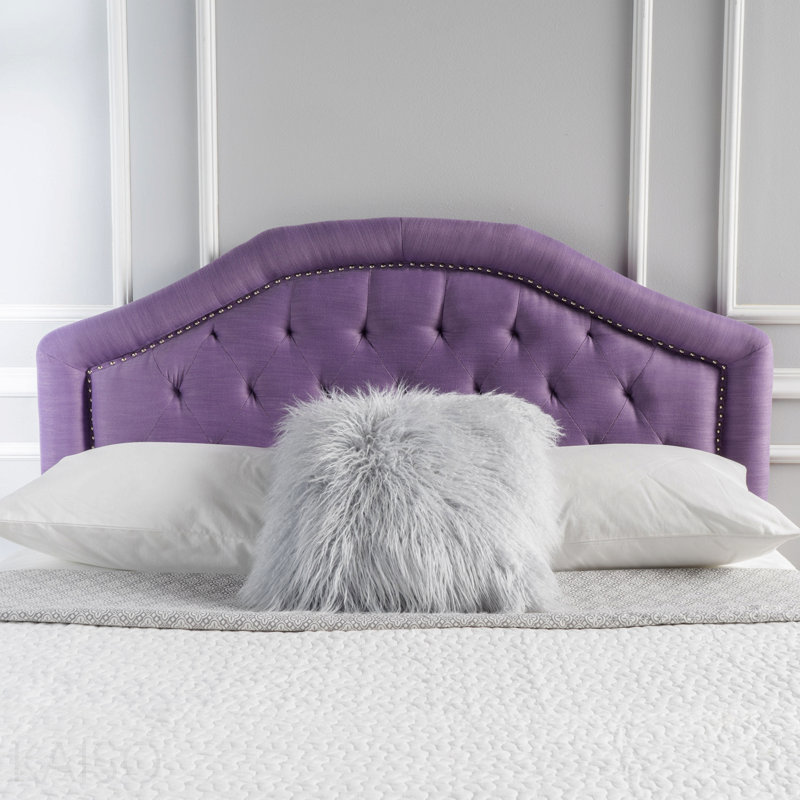 Tête de lit double et grand lit, Mauve clair