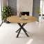 Table de salle à manger extensible ronde pour 2-6, table extensible de 43 à 58 pouces avec base en acier au carbone