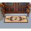 Tapis de porte en fibre de coco naturel et en caoutchouc monogrammé à la main Jahkobe Floral - 30 po x 60 po, robuste, durable et durable-709543480