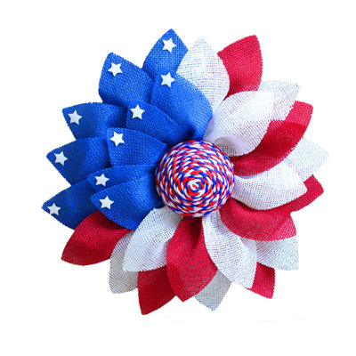 Independence Day Flower Wreath Door Hanging Outdoor Courtyard Decoration Festival Party Wall Hanging