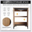Base de meuble-lavabo avec lavabo, armoire de rangement avec portes, bois d'ingénierie-881029330