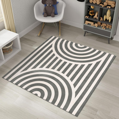 Unique Loom Lines Whimsy Kids Rug