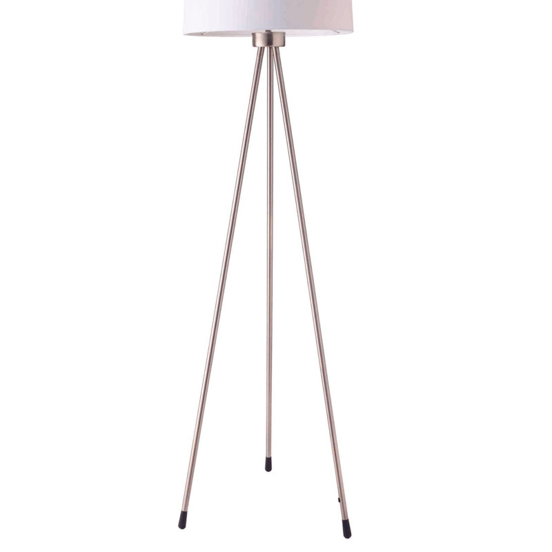 Metal Floor Lamp, Bronze, White
