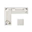 Canapé modulaire vertical en velours avec 4 coussins Modern-140166440