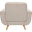 Chaise d'appoint à pieds en bois massif, fauteuil rembourré en lin à haut dossier - Canapé simple moderne pour la lecture dans le salon
