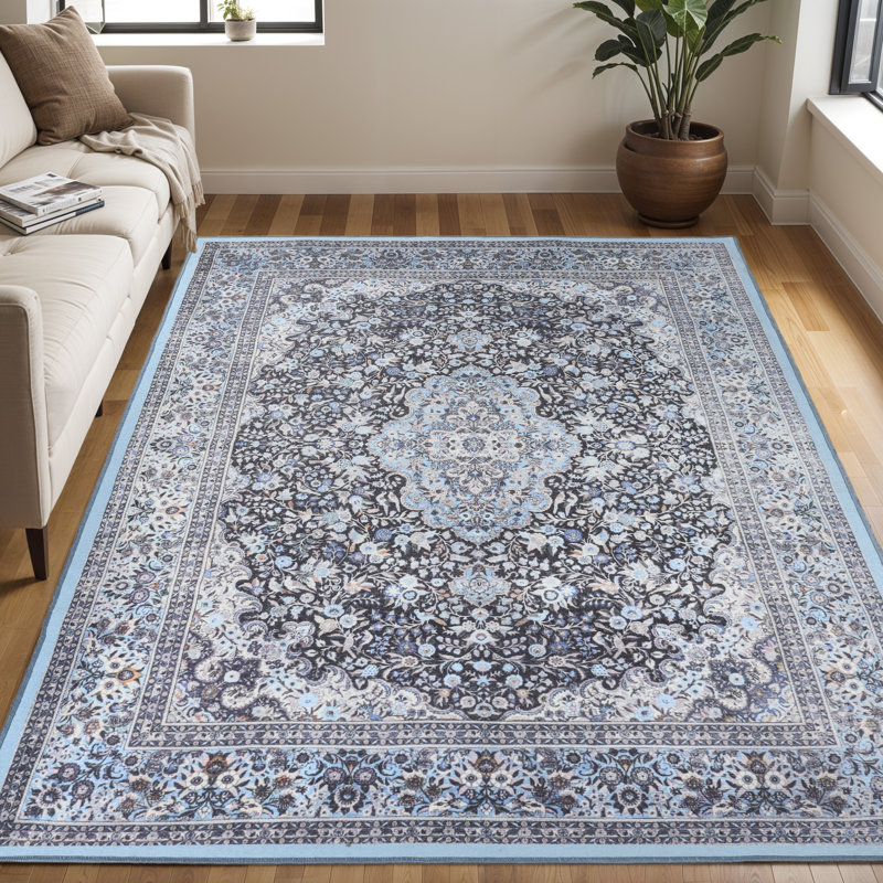 Tapis d'intérieur 100% polyester Oden, Rectangle 7 pi 6 po x 9 pi 6 po