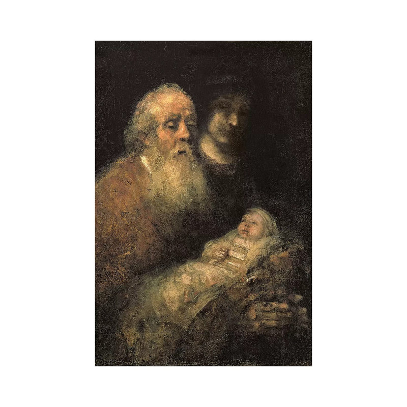 Simeon In The Temple, 1669 by Rembrandt Van Rijn - Painting on Canvas, 45.72cm H x 30.48cm W x 1.91cm D, Wrapped Canvas