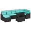 Ensemble de canapé de jardin avec coussin vidaXL 8 pièces vidaXL-138787635