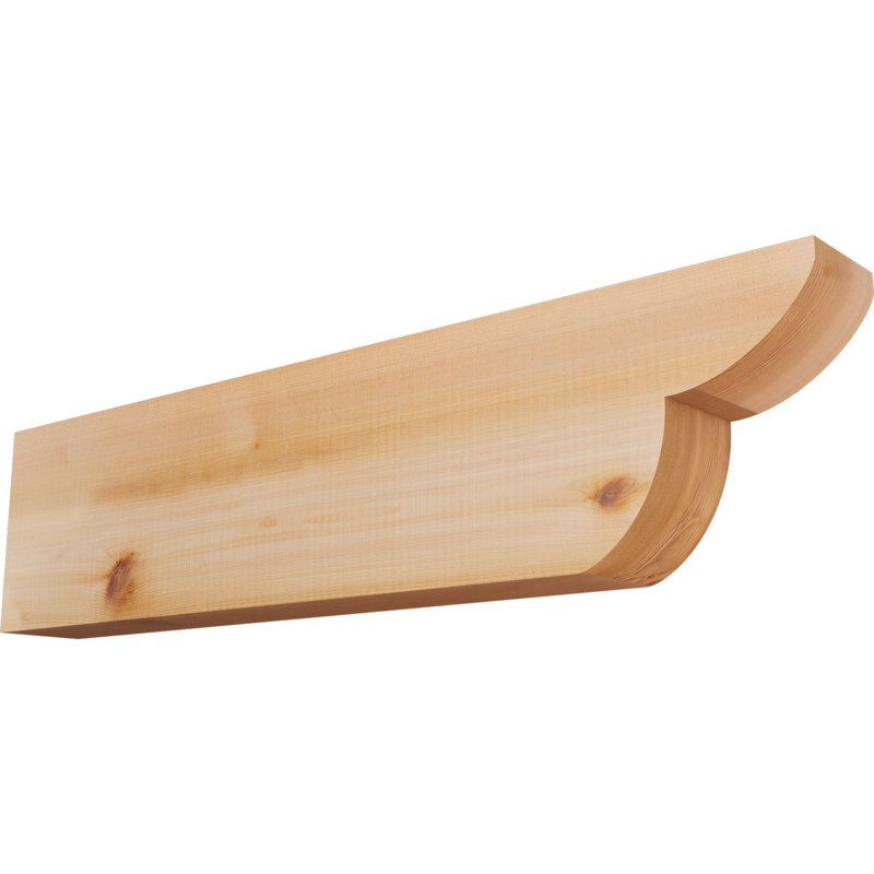 Queue de chevron lisse Crestline, Cèdre rouge de l'Ouest, 8" H x 32" W x 3.5" D
