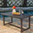 Brown Multi Rosa Table For Dining Outdoors, 32.8"X59"X28", 39.5Lb, With Resin & Iron Frame, Stylish And Patio Furniture In Multi, 32.8In.W X 59In.D 28In.H, Over Classic