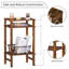 Table d'appoint industrielle avec étagères ouvertes à 3 niveaux, plateau aux bords arrondis et design de rangement compact-674293687