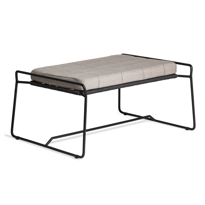 Sandur Outdoor Ottoman, Taupe Rope/Anthracite Frame