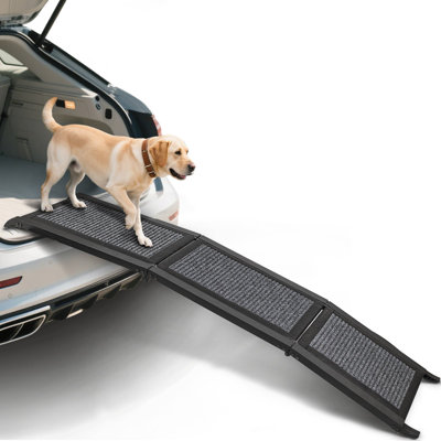 Rampe pliante pour animaux 60 "pour voitures, camions et VUS - surface antidérapante, portable et pliable, supportant jusqu'à 250 lb, rangement facile, parfait pour les grands chiens