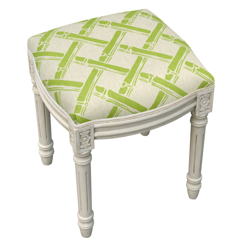 Kellan Solid Wood Accent Stool, Chartreuse Green