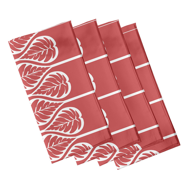 Ensemble de serviette de table 4 pièces Yoshida, Corail