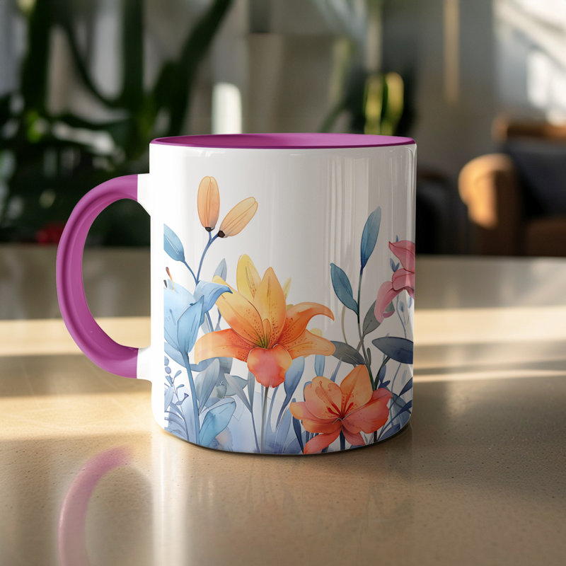 Ceramic Coffee Mug, Purple
