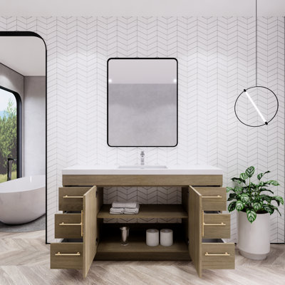Carliss 59 Single Bathroom Vanity Set