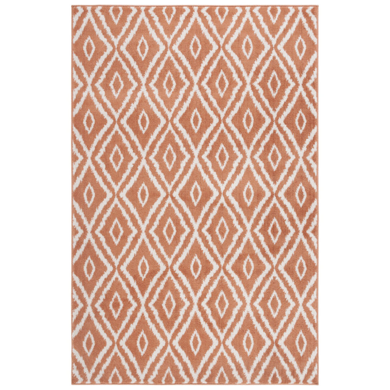 Tapis géométrique en polypropylène tissé à la machine Jassiah, Tapis de couloir 2 pi 2 po x 8 pi