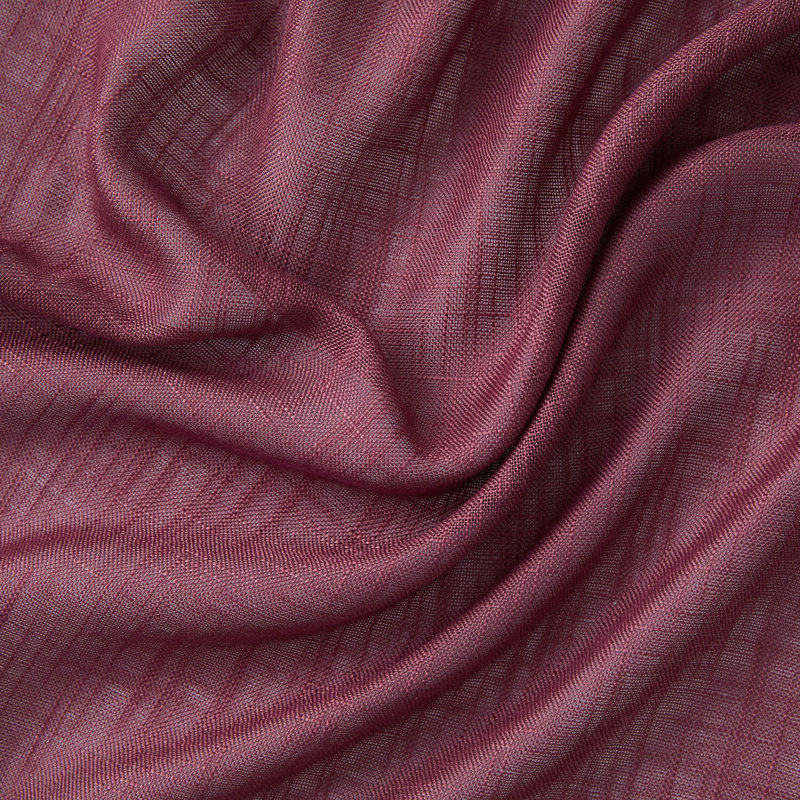 Aleksander Faux Linen Semi Sheer Grommet Curtain Pair, 54" W x 63" L, Burgundy