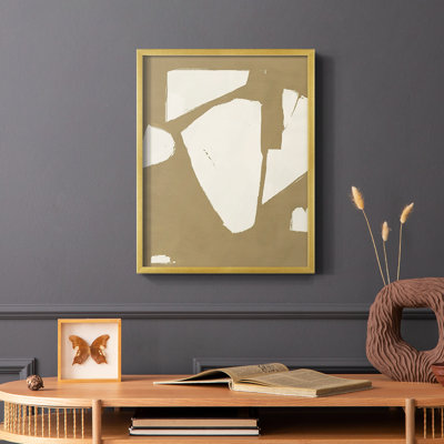Chunky Abstract III, reproduction encadrée - bois massif