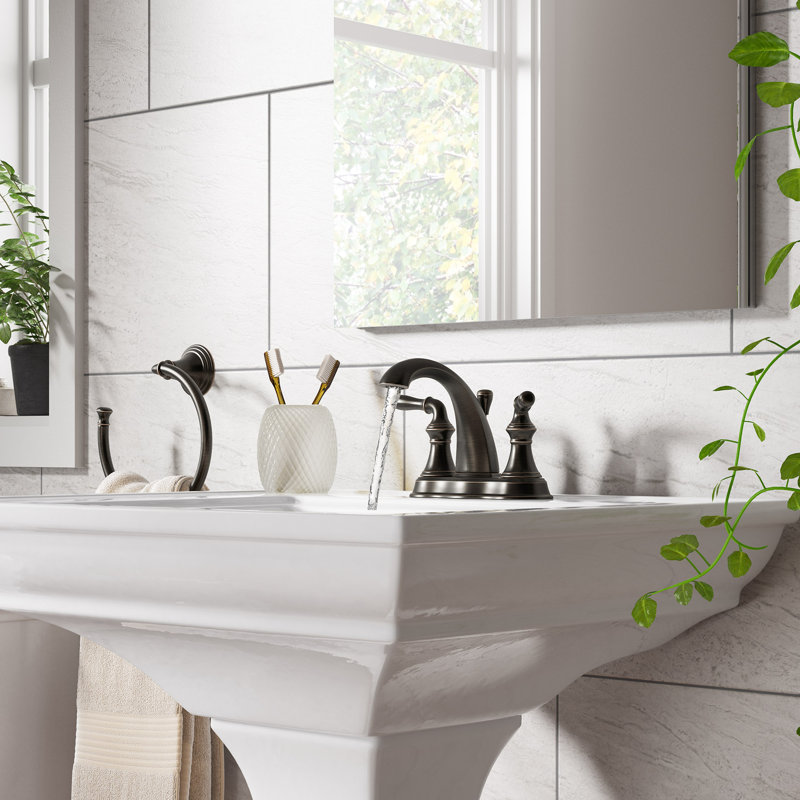 Robinet de salle de bain central de 1,2 gallon par minute Kohler Devonshire, Bronze huilé, Sans bonde escamotable