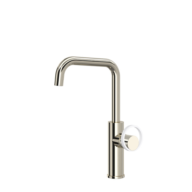 Eclissi™ Bar/Food Prep Kitchen Faucet with U-Spout and Handle, Polished Nickel/Matte White