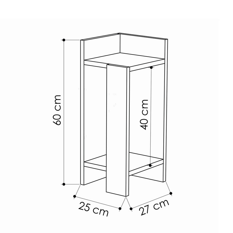 Table de chevet Catonsville, Blanc