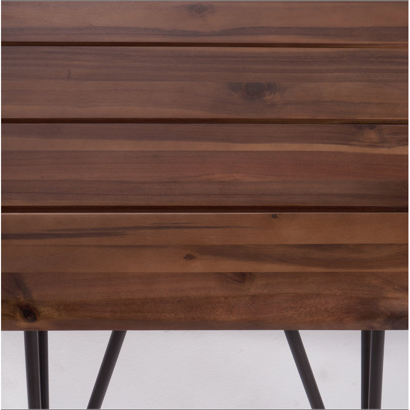 Table d'appoint en bois et métal Zion