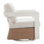 Gelo Swivel Chair White & Brown