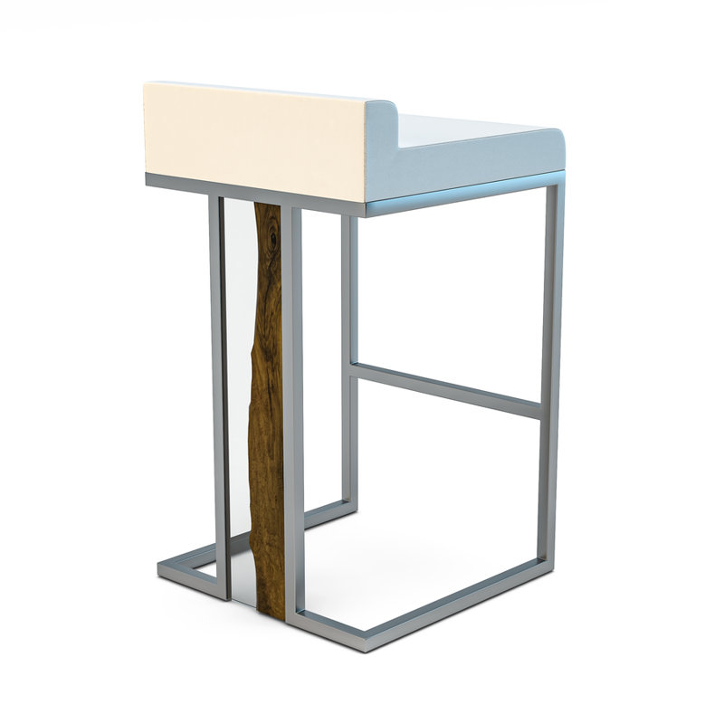 Verona Upholstered Stool with Metal Frame