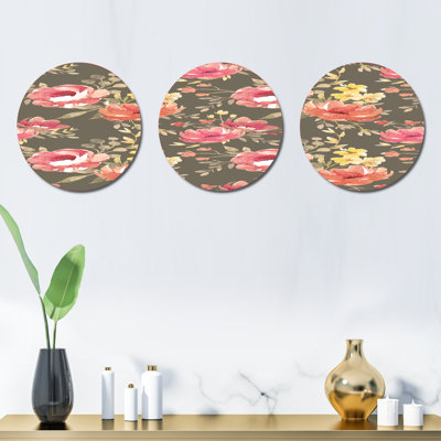 Ensemble de 3 décorations murales aquarelle