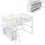 Lit mezzanine avec bureau, tablettes et deux tiroirs intégrés-1002210639