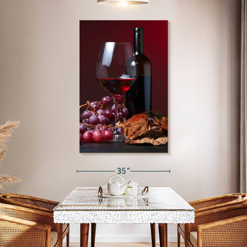 Vin rouge d'automne Yarlin, H 51 po x l 34 po