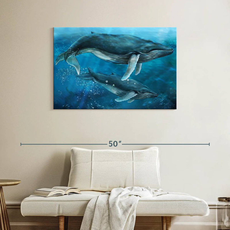 Baleines à bosse majestueuses, H 26 po x l 39 po