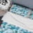 Polygonal Abstract Light Blue Geometry - Modern Abstract Duvet Cover Set - Microfiber Polyester-35228702