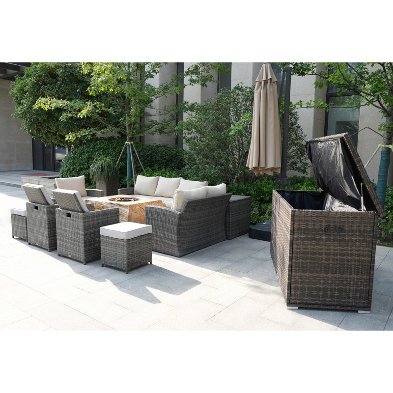 Coltson 10 - Person Patio Conversation Set with Cushions