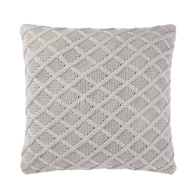 Diamond 24" x 24" Knit Sherpa Decorative Pillow