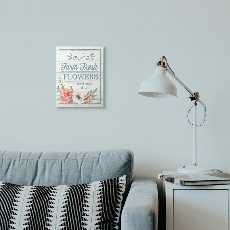 « farm freshed fleurs rustique », impression, Plaque en bois, H 10 po x l 15 po x P 0,5 po
